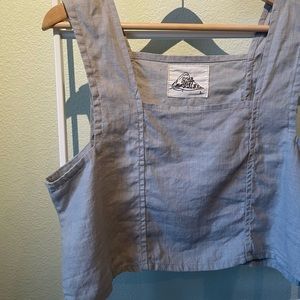 Pansy top cloud blue Sugar Candy Mountain crop tank